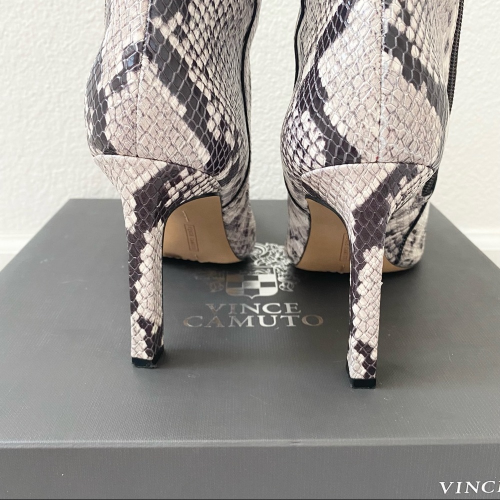 VINCE CAMUTO Glossy Pyton Booties - Picture 3 of 5